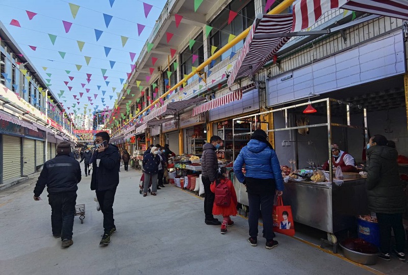大觀篆新農(nóng)貿(mào)市場2號(hào)大棚、公廁元旦正式投入使用